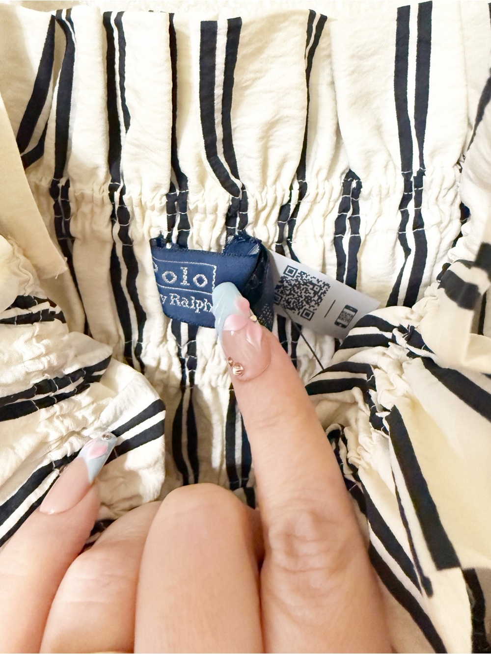 Polo by Ralph Lauren Taylor Swift Engagement Striped Silk-Blend Midi Dress NEW L - Picture 9 of 12